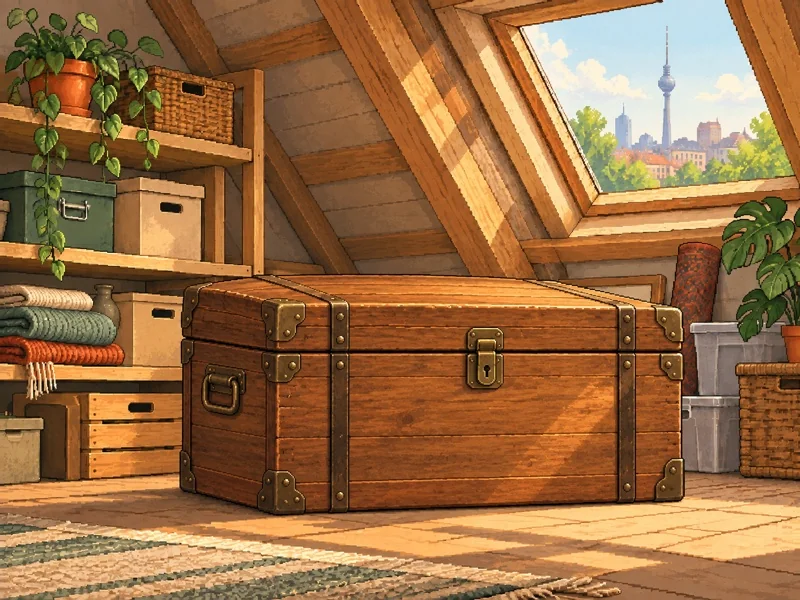 Storage chest for travel bags at home